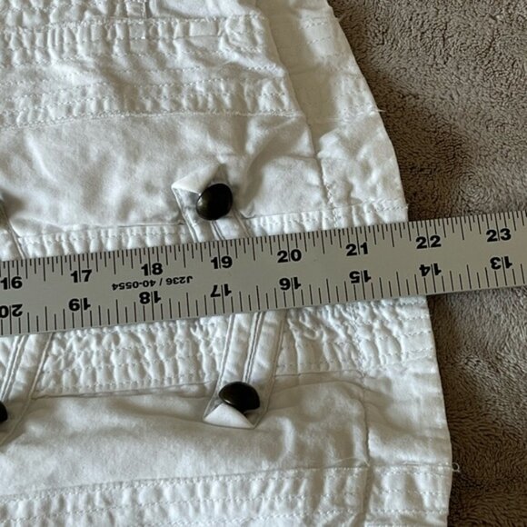Garnet Hill 100% Cotton White Military Style Jacket size 4 Contemporary - Picture 13 of 13